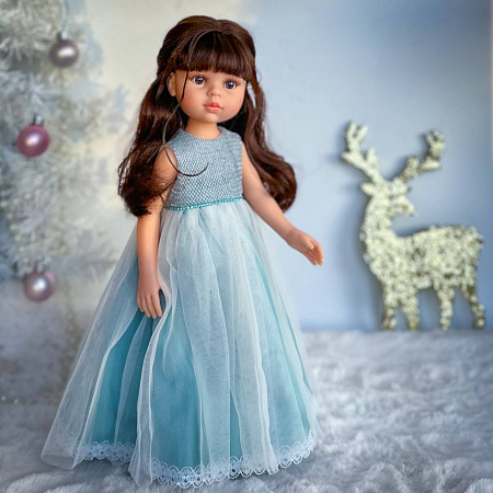 Платье бальное  на куклу Paola Reina 33 см, полынь